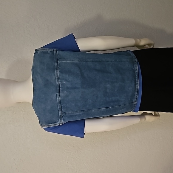 VTG ROYAL SPORT 1980s Western Cowboy Core Denim Button Down Waistcoat Vest - Picture 6 of 10